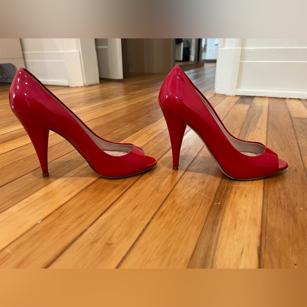 Miu miu red patent heels shoes 36 - Picture 2 of 4